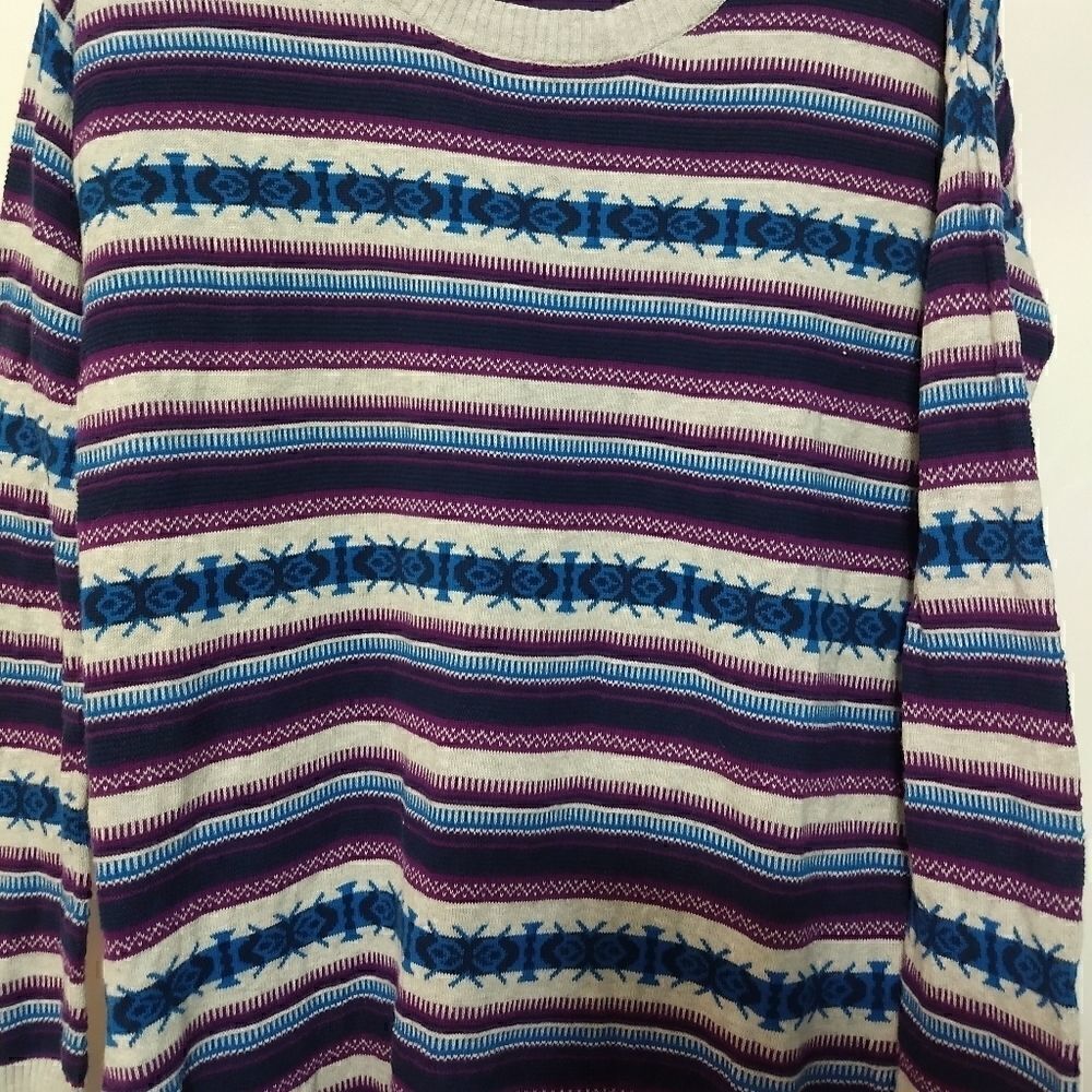 Arizona jeans Striped high low purple blue large - Picture 2 of 5